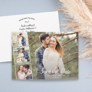Carte Mariage Enregistrer la date Beaucoup de photos Col