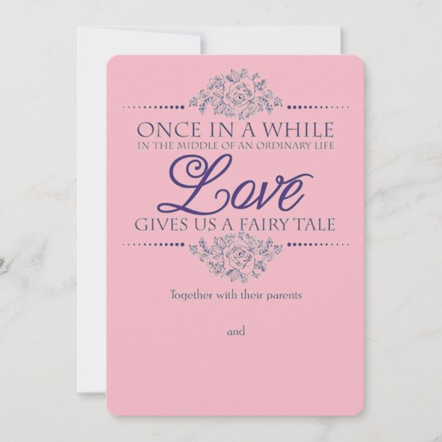 Carte Mariage Fairytale (Devant)