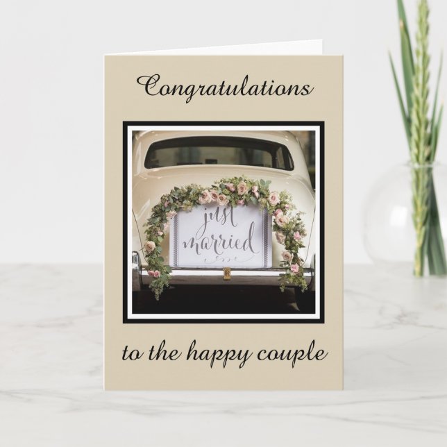 Carte mariage - Félicitations au couple heureux (Devant)