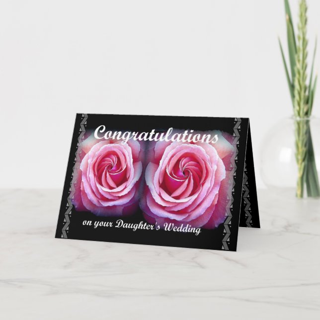 Carte Mariage Félicitations au Mariage de votre fille (Devant)