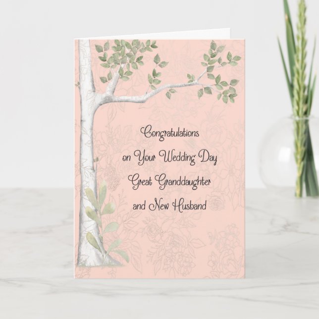 Carte Mariage Félicitations Grand Grand Grand-FilleMari (Devant)