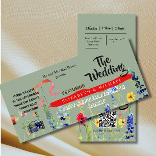 Carte Mariage Festival Moderne Floral