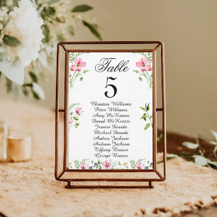 Carte Mariage Fleur sauvage de l'aquarelle