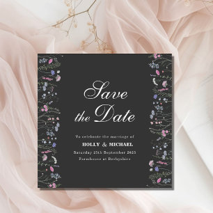 Carte Mariage fleur sauvage Enregistrer la date WF1