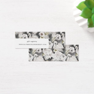 carte Mariage floral argent romantique