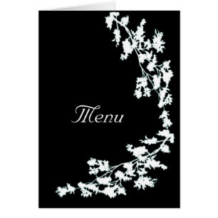 Carte Mariage Floral Deco Blanc