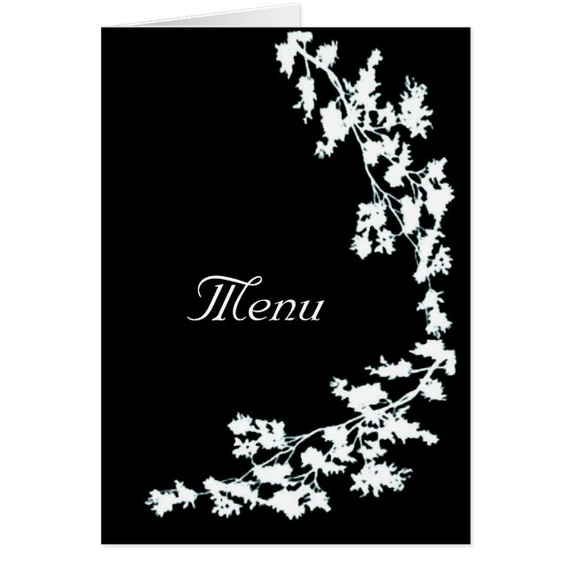 Carte Mariage Floral Deco Blanc (Devant)