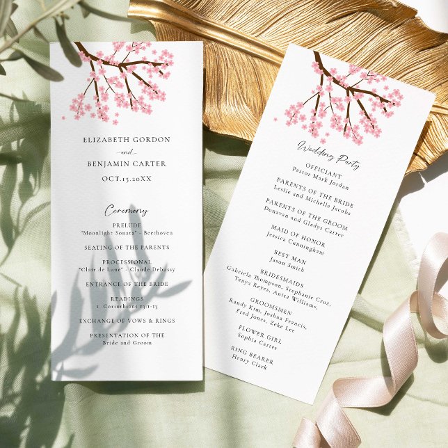 Carte Mariage Floral  Élégant Script (Créateur téléchargé)