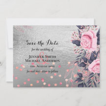 Mariage floral rose et or LeahG Silver Navy Rosego