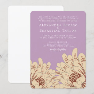 Carte Mariage floral simple et élégant