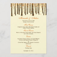Carte Mariage Forest Trees - Orange -