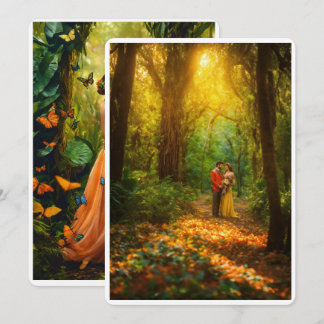 Carte Mariage forestier enchanteresse