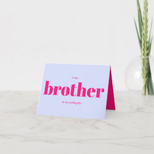 Carte Mariage Frère Minimal Simple Lilas rose