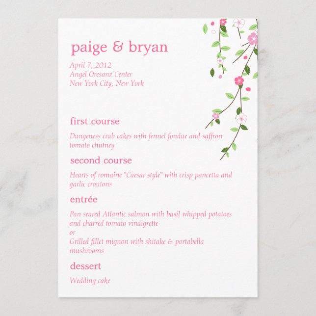 Carte Mariage Garden Blooms (Devant)