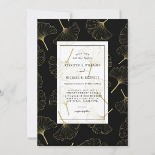 Carte MARIAGE Ginkgo Leaf