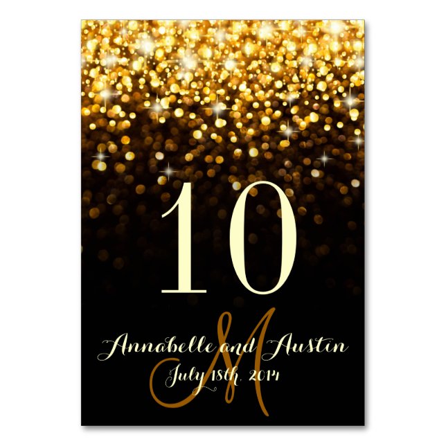 Carte Mariage Gold Black Hollywood Glitz Glam (Par défaut)