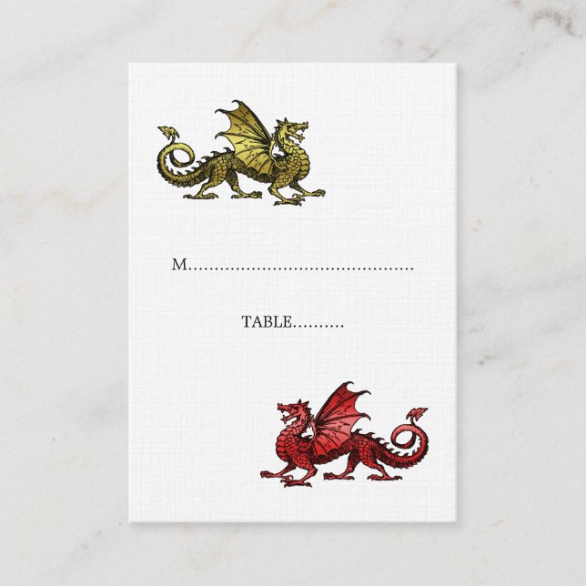 Carte Mariage Gold Red Dragon (Devant)