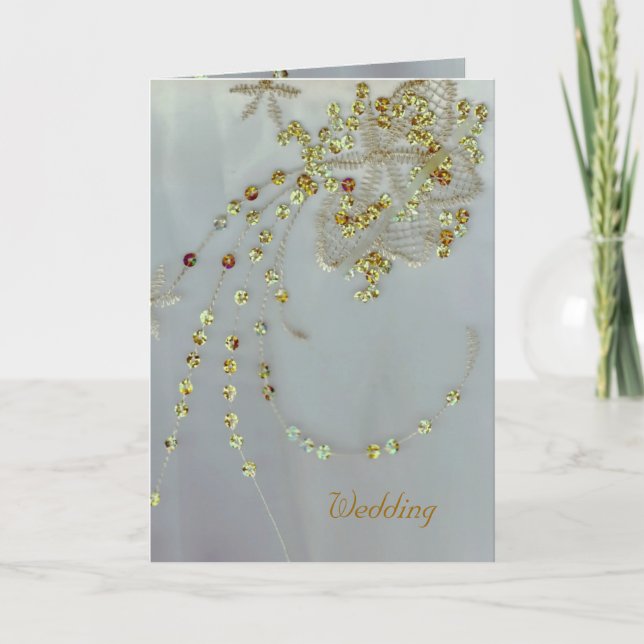Carte Mariage Golden Deco (Devant)