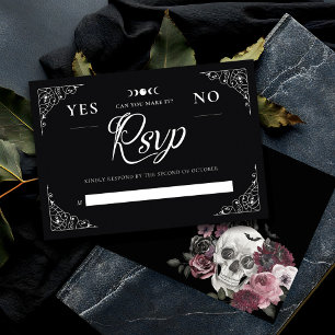 Carte Mariage gothique Halloween Noir