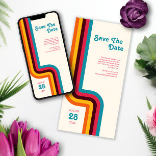 Carte Mariage Gras et Bright Retro