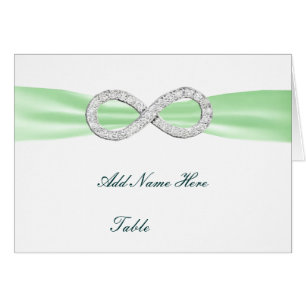 Carte Mariage Green Diamond Infinity Table Place