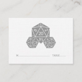 Carte Mariage gris D20 Dice