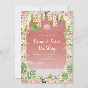 Carte mariage indienne d'invitation numérique