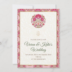 Carte Mariage indienne et invitations à un mariage