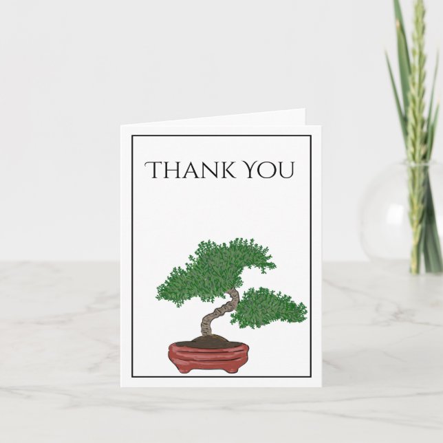 Carte Mariage japonais Bonsai Tree (Devant)