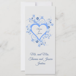 Carte Mariage Keepsaké Favoriser avec cadre de coeur rom