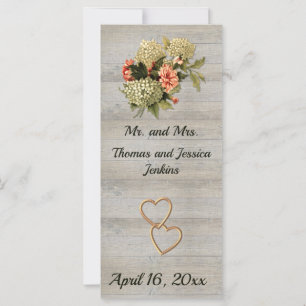 Carte Mariage Keepsaké Favoriser avec le charme rustique