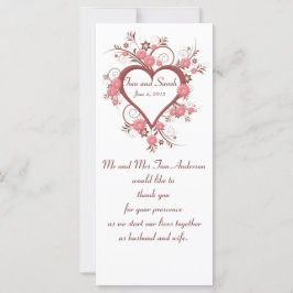 Carte Mariage Keepsaké Favoriser, Cadre Coeur Fancy