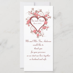 Carte Mariage Keepsaké Favoriser, Cadre Coeur Fancy