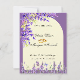 carte mariage lavande