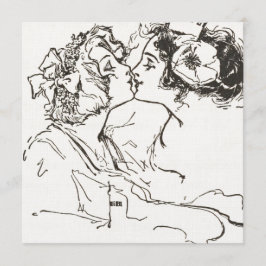 Carte Mariage lesbien gay vintage personnalisable