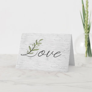 Carte Mariage Love Leaf sur Birch
