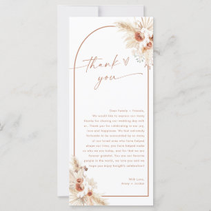 Carte Mariage Merci Note, Boho Napkin Merci Note