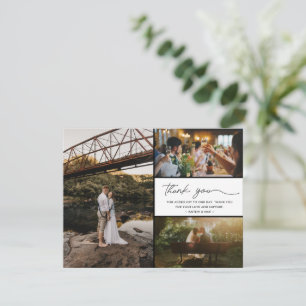 Carte Mariage Merci photo simple et moderne