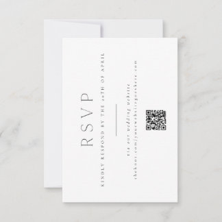 Carte Mariage minimal et élégant RSVP