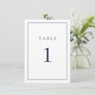 Carte Mariage Minimaliste Classique Bleu Marine
