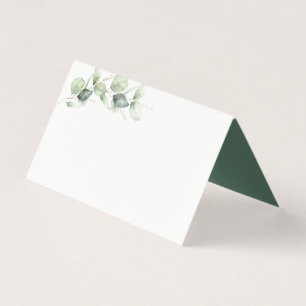Carte Mariage minimaliste Eucalyptus Green