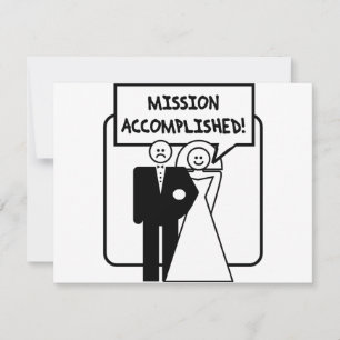 Carte Mariage « Mission accomplie »