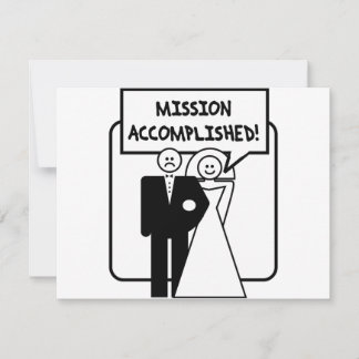 Carte Mariage « Mission accomplie »