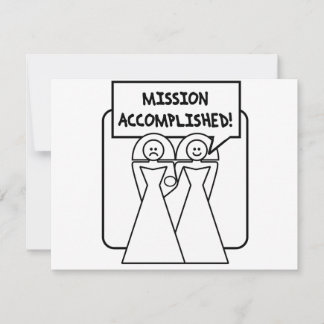 Carte Mariage "Mission accomplie" (homosexuel)