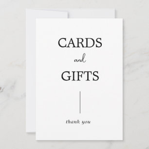 Carte Mariage moderne simple et signe cadeau