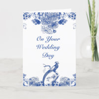 Mariage Motif de la Chine Florale Bleu et Blanc