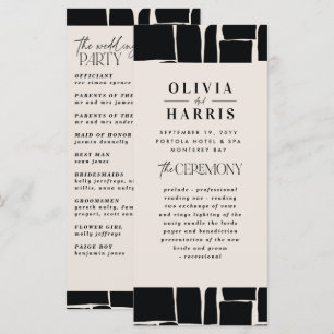 Carte Mariage noir & blanc minimaliste moderne