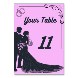 Carte Mariage Numéro de tableau