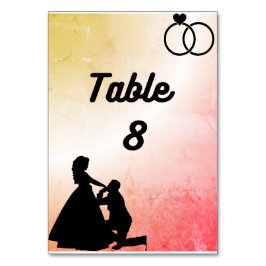 Carte Mariage Numéro de tableau