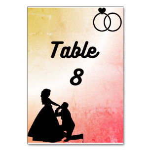 Carte Mariage Numéro de tableau